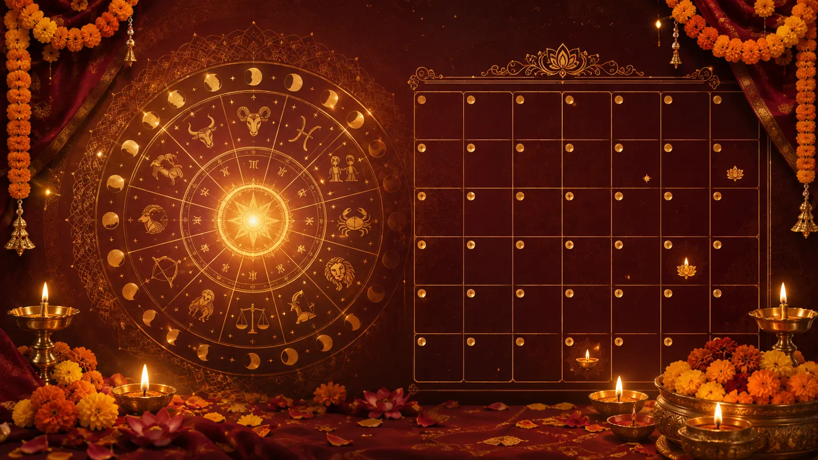 2026 Vivah Muhurat calendar showing auspicious Hindu wedding dates in India