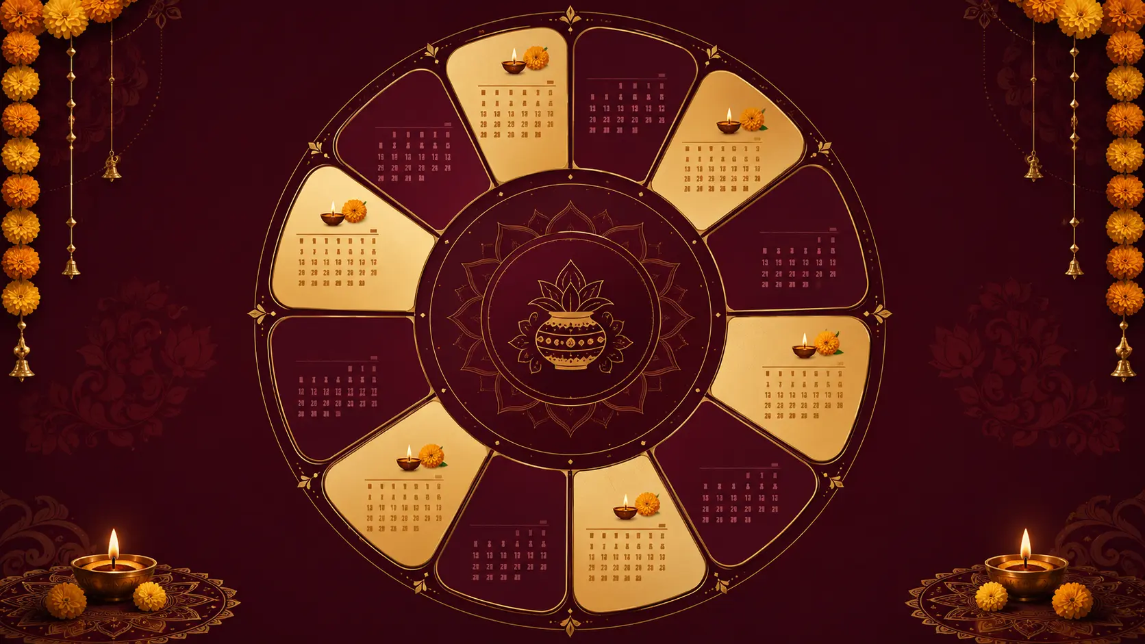 Month-by-month auspicious wedding dates calendar for 2026